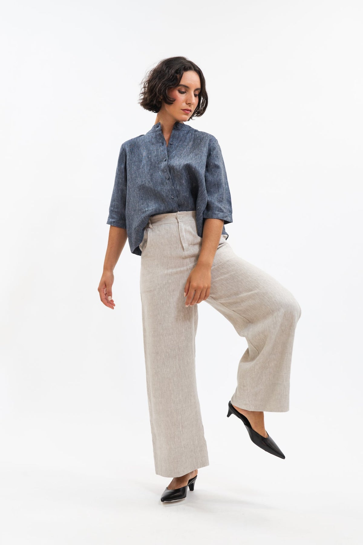 Eva’s Sunday - ‘Bowie’ Linen Pant - Neutral