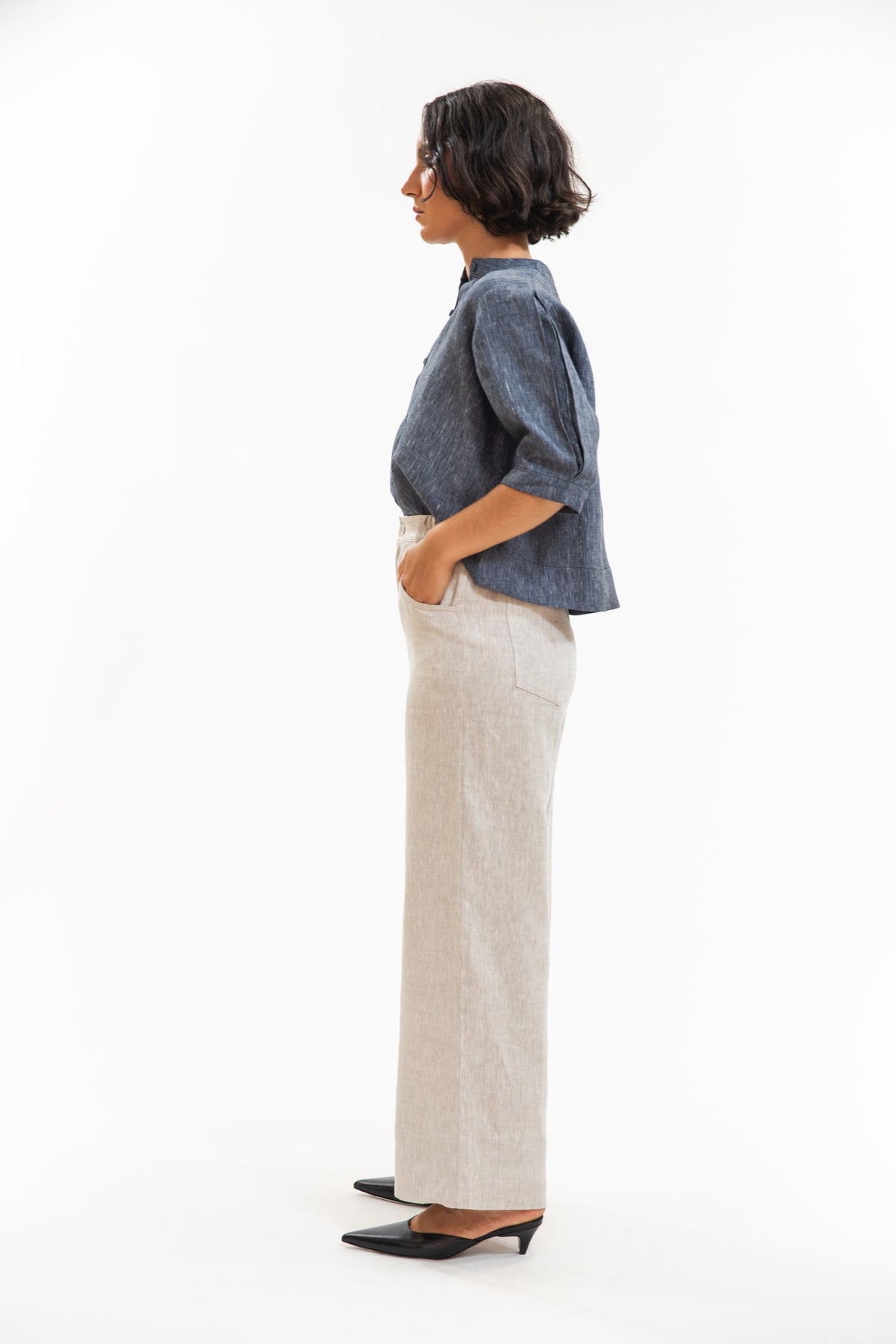 Eva’s Sunday - ‘Bowie’ Linen Pant - Neutral
