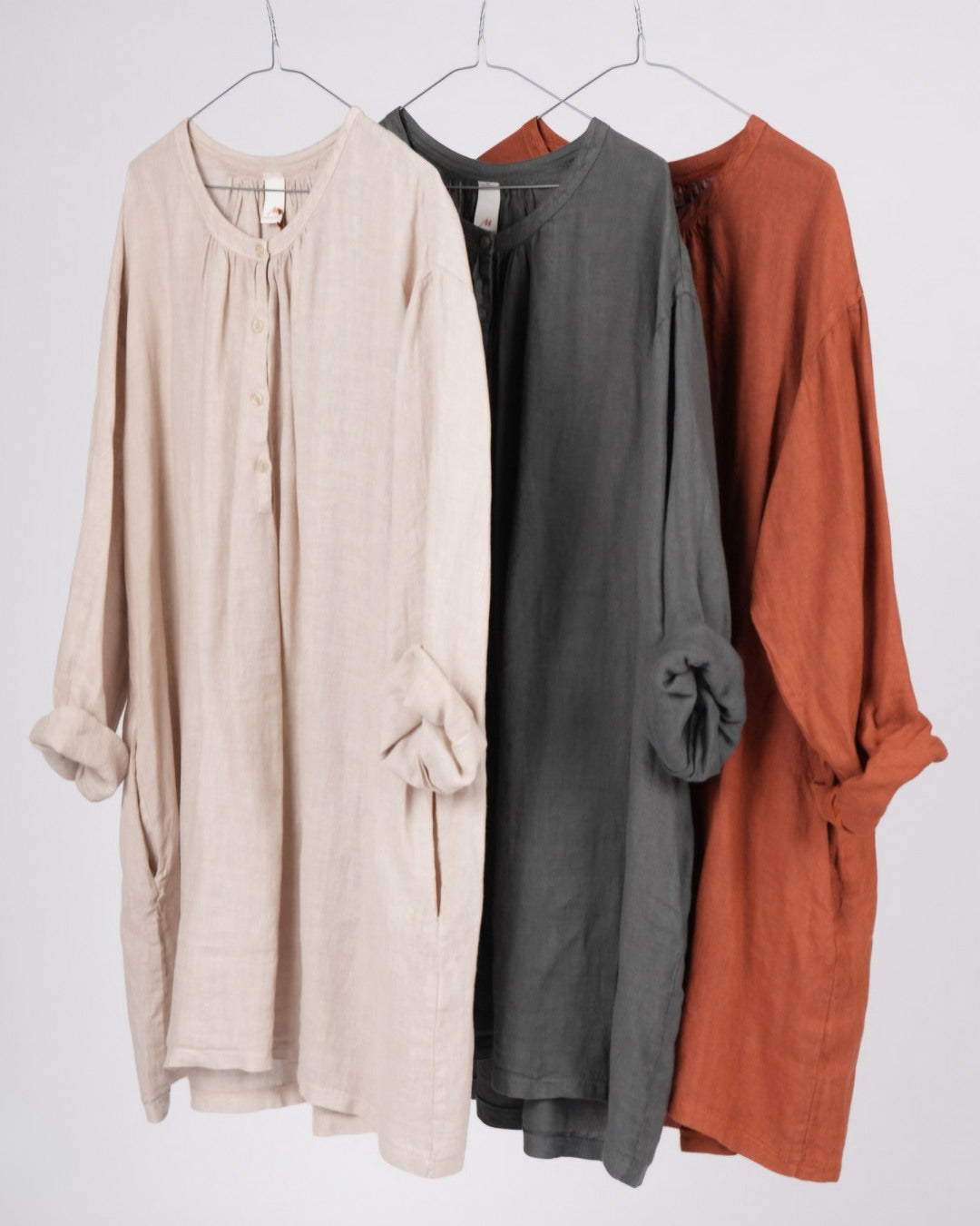 Montaigne ‘Paysanne’ Oversized Linen Shirt - One Size - Various Colours