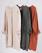 Montaigne ‘Paysanne’ Oversized Linen Shirt - One Size - Various Colours