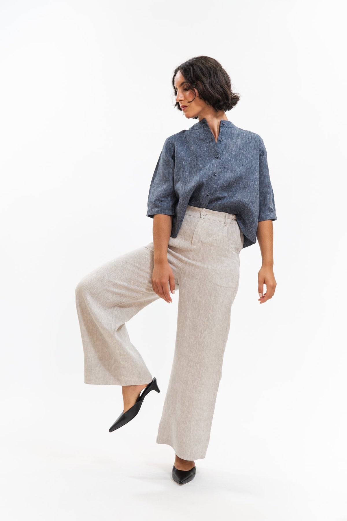 Eva’s Sunday - ‘Bowie’ Linen Pant - Neutral