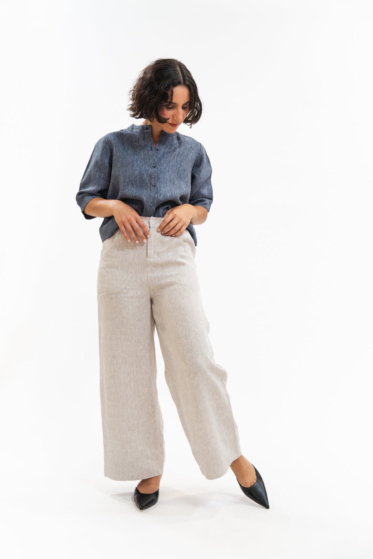 Eva’s Sunday - ‘Bowie’ Linen Pant - Neutral