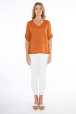 JUMP Clothing V Neck Tab Sleeve Top - Various Colours