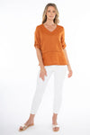 JUMP Clothing V Neck Tab Sleeve Top - Various Colours