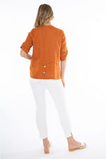 JUMP Clothing V Neck Tab Sleeve Top - Various Colours