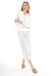 JUMP Clothing boxy Linen Jacket - White