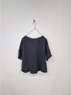 Montaigne ‘Celine’ Short Sleeved Italian Linen Top With A Beautiful Pleat Detail On The Back (2 sizes)