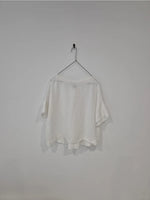 Montaigne ‘Celine’ Short Sleeved Italian Linen Top With A Beautiful Pleat Detail On The Back (2 sizes)