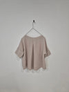 Montaigne ‘Celine’ Short Sleeved Italian Linen Top With A Beautiful Pleat Detail On The Back (2 sizes)