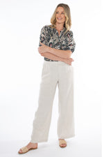 JUMP Clothing Fly Front Linen Pant - Various Colours