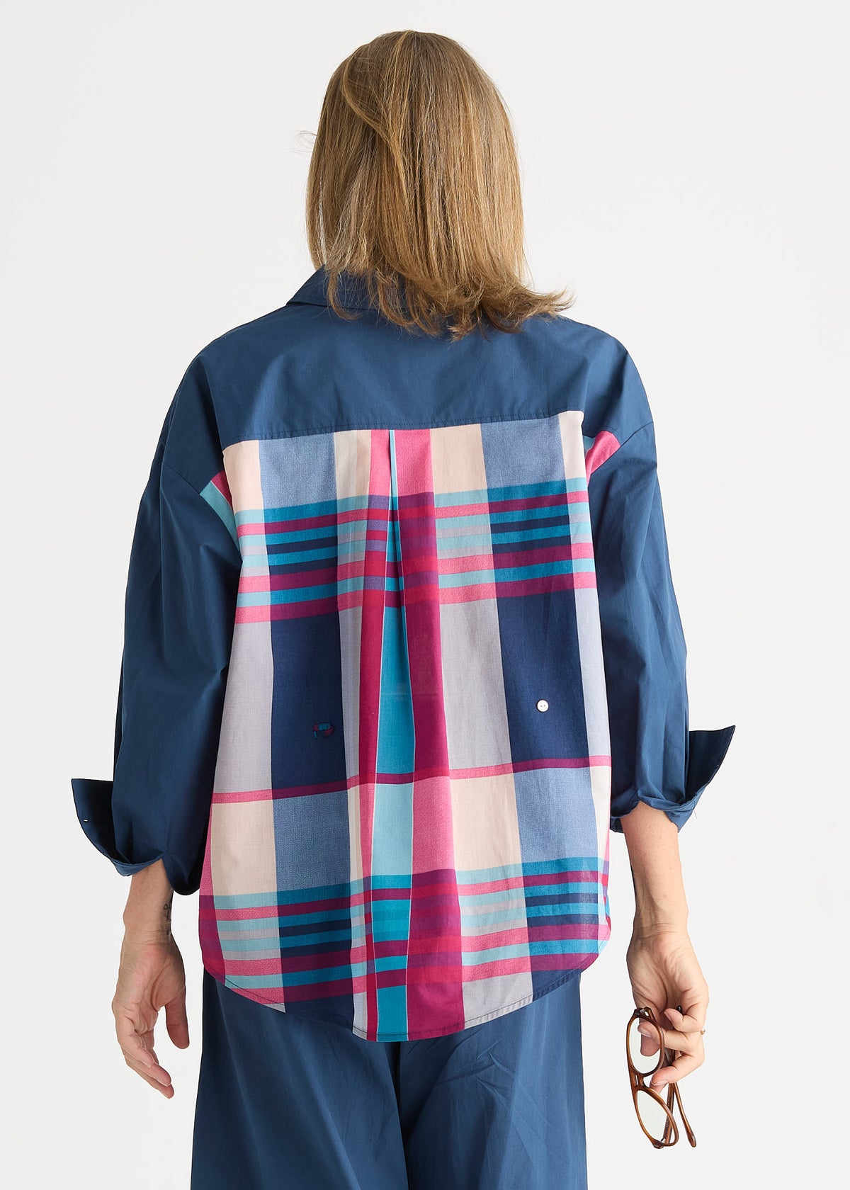 Zaket & Plover Checked Back Shirt - Ocean
