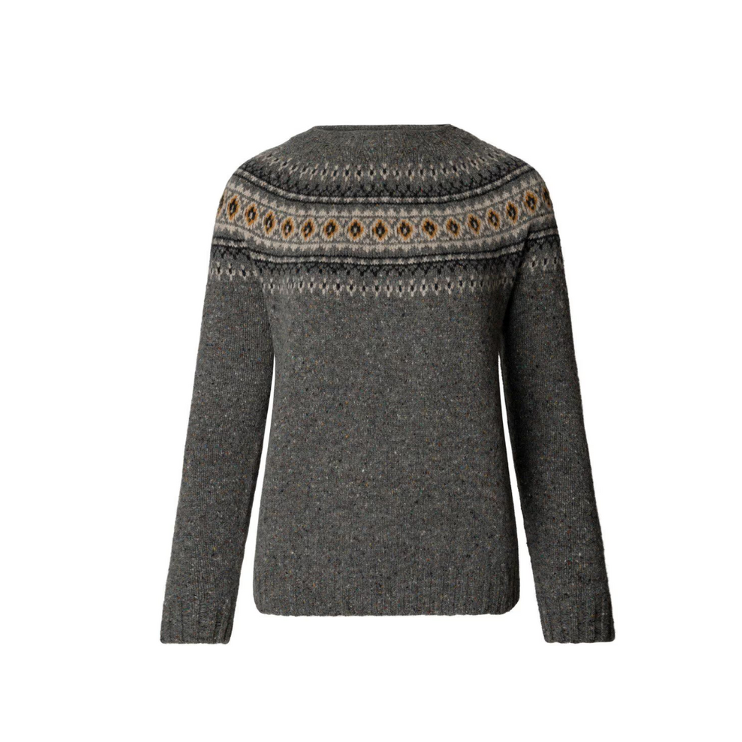 Harley of Scotland - Grey Fair Isle Jumper - St Kilda 25