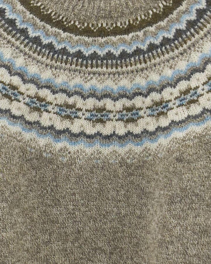 Harley of Scotland - Fair Isle Jumper - Pebble 25