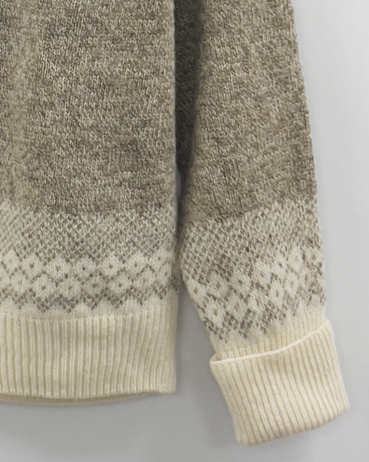 Harley of Scotland - Fair Isle Jumper - Pebble 25