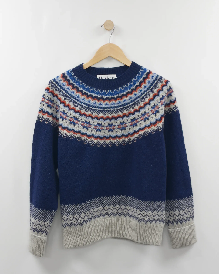 Harley of Scotland - Fair Isle Jumper - Nightsky 25