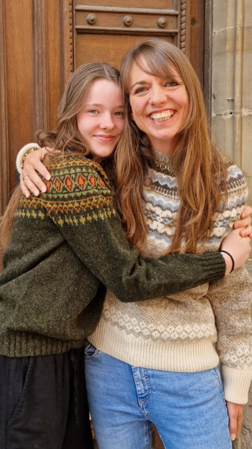 Harley of Scotland - Fair Isle Jumper - Pebble 25