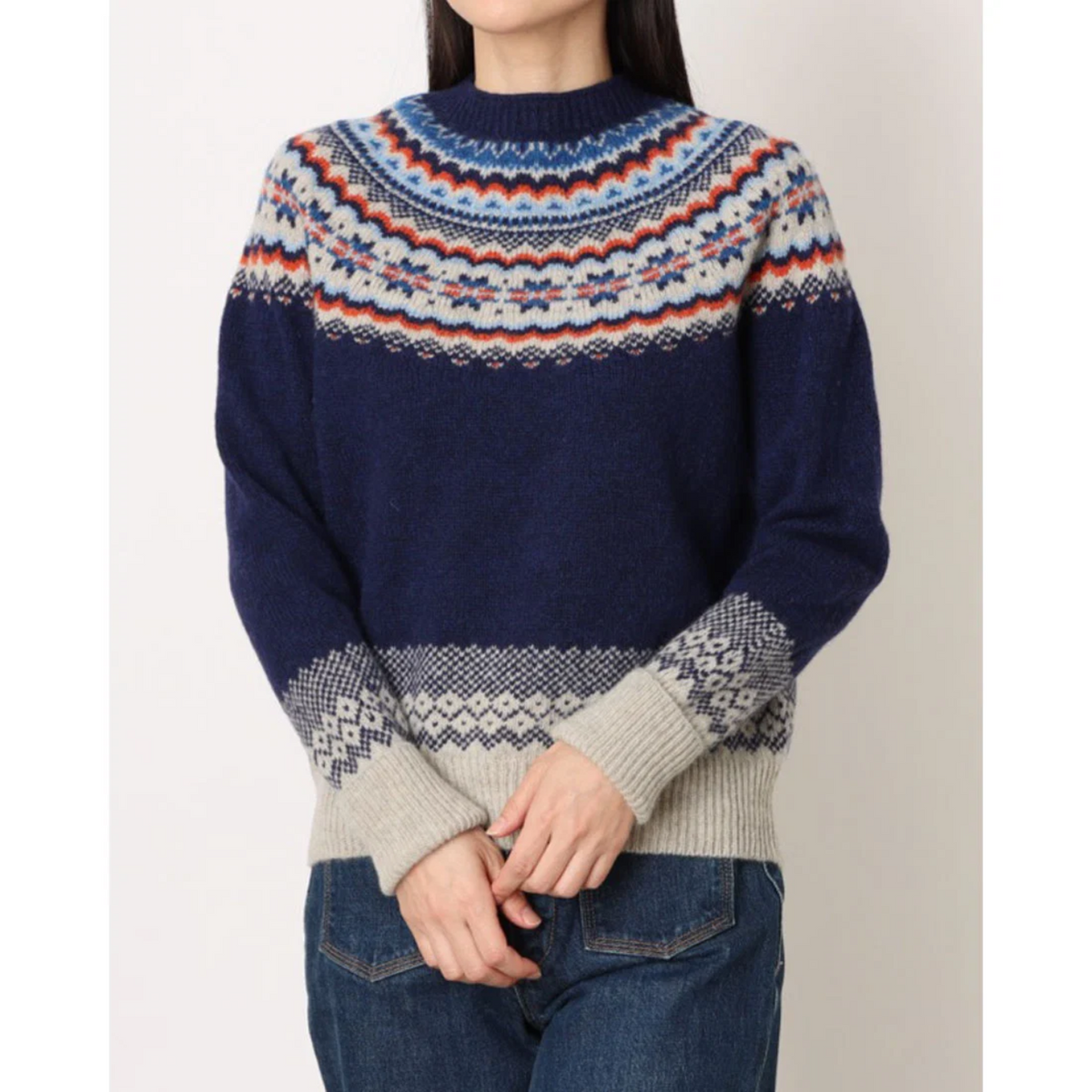 Harley of Scotland - Fair Isle Jumper - Nightsky 25