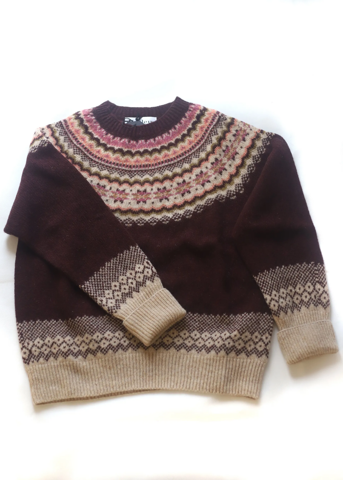 Harley of Scotland - Fair Isle Jumper - Beetroot 25