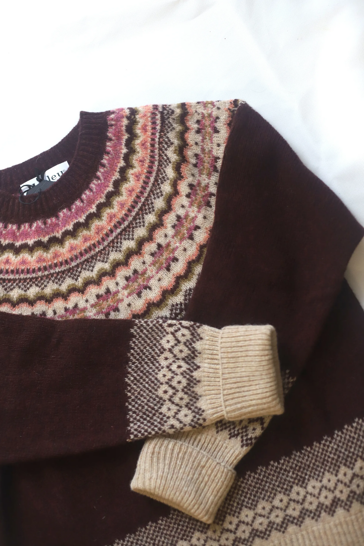 Harley of Scotland - Fair Isle Jumper - Beetroot 25