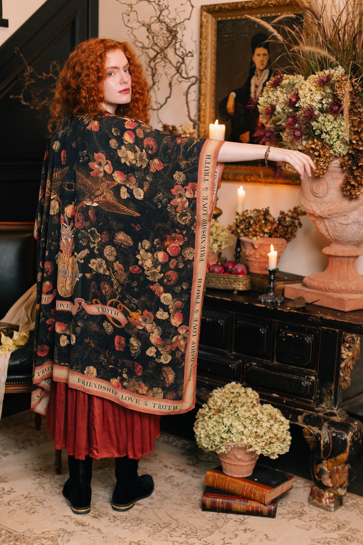 Market Of Stars - ‘Heart of Gold’ Goddess Starduster Bohemian Kimono - Sacred Heart