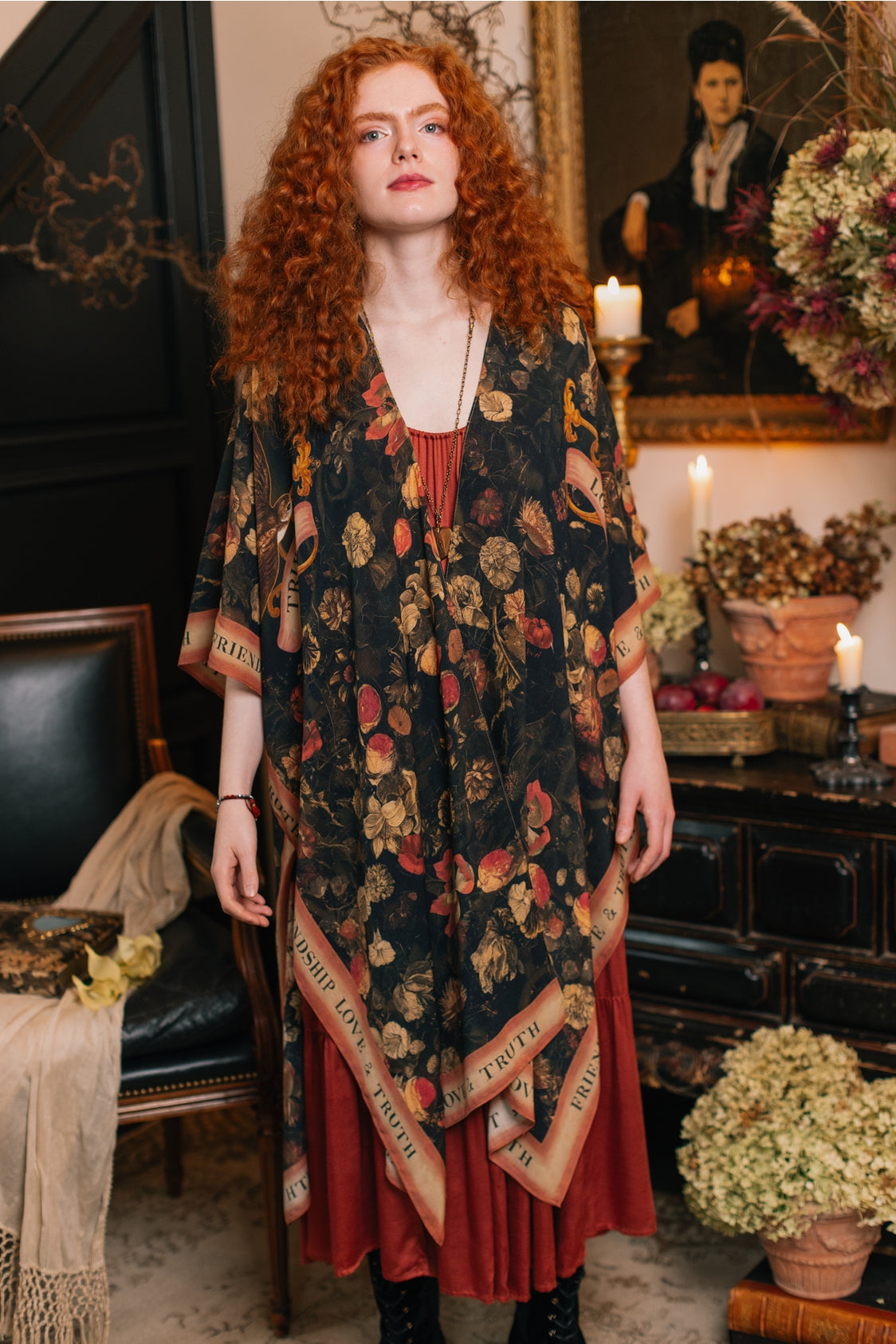 Market Of Stars - ‘Heart of Gold’ Goddess Starduster Bohemian Kimono - Sacred Heart