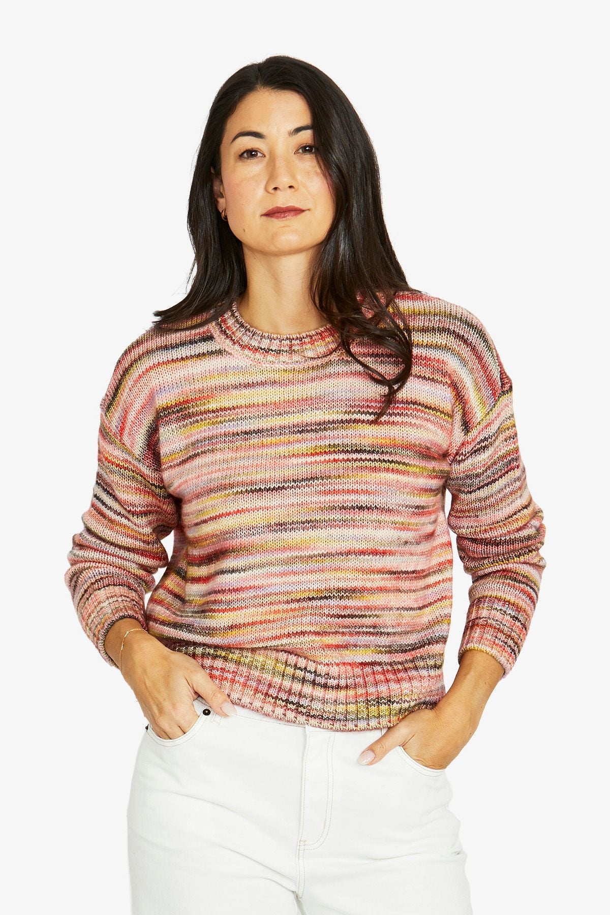Jump Clothing Colour Mix Pullover - Coral Mix