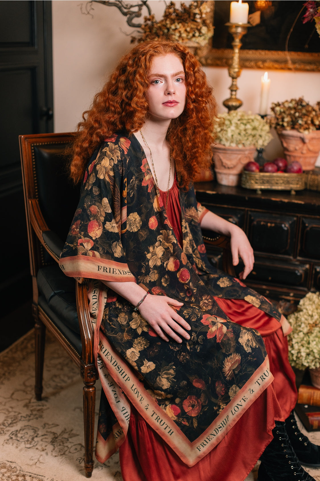 Market Of Stars - ‘Heart of Gold’ Goddess Starduster Bohemian Kimono - Sacred Heart