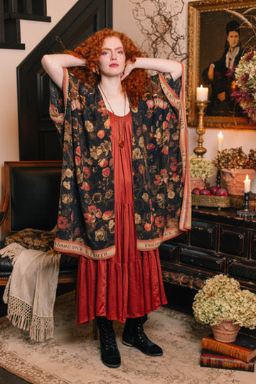 Market Of Stars - ‘Heart of Gold’ Goddess Starduster Bohemian Kimono - Sacred Heart