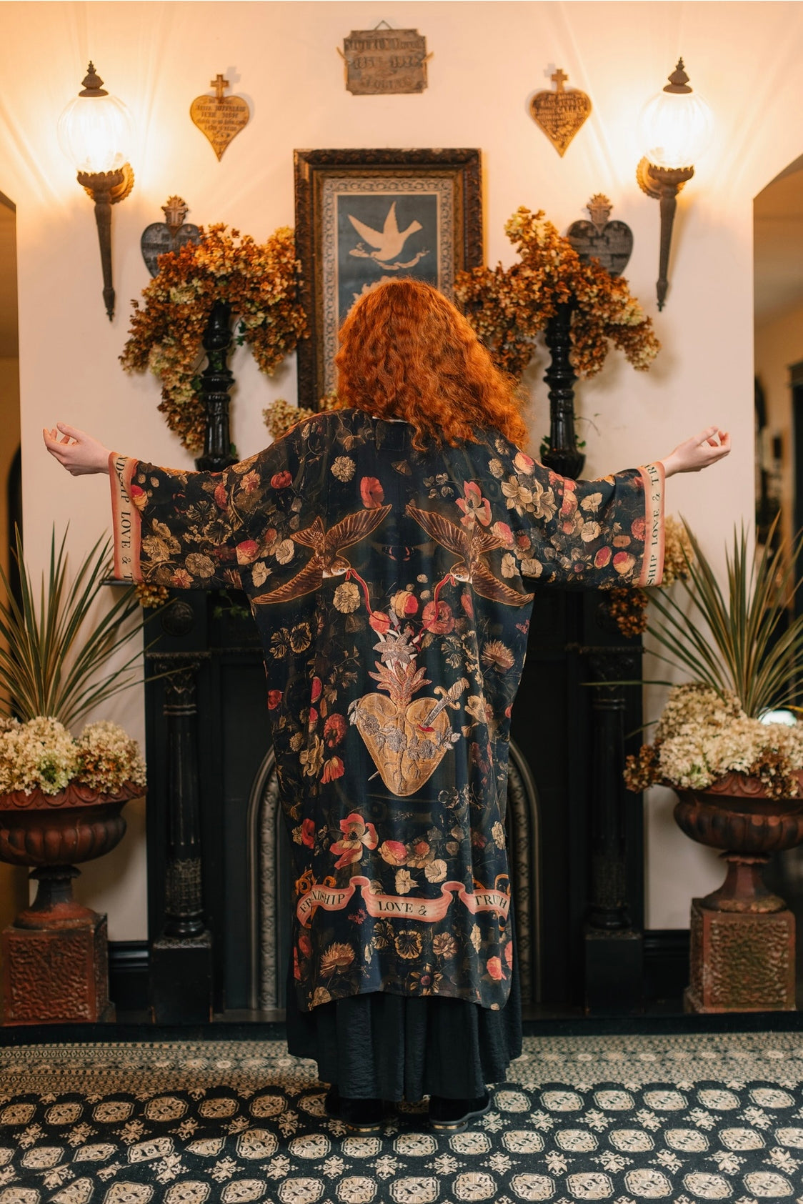 Market Of Stars - ‘Heart of Gold’ Opera Duster Kimono Coat Robe - Sacred Heart