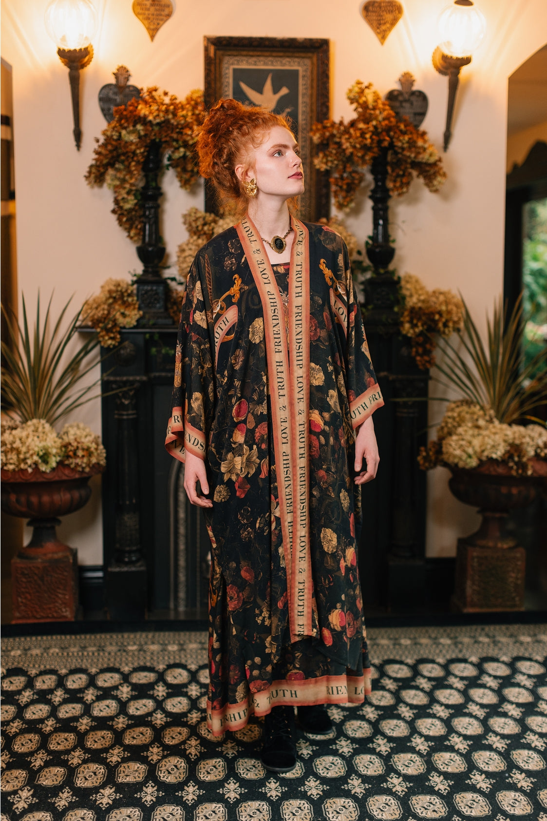 Market Of Stars - ‘Heart of Gold’ Opera Duster Kimono Coat Robe - Sacred Heart