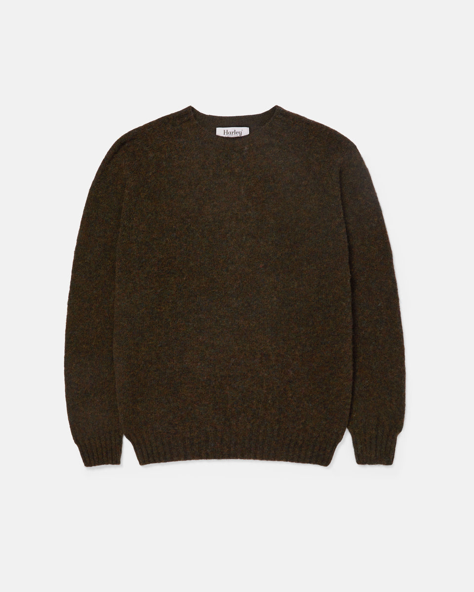 Harley of Scotland - Round Neck Shetland Sweater