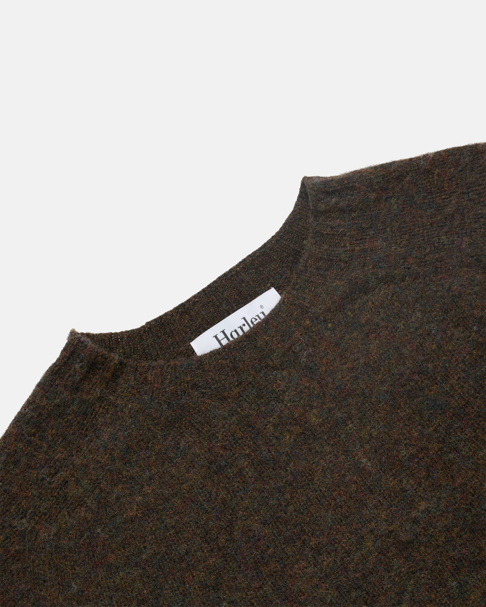 Harley of Scotland - Round Neck Shetland Sweater