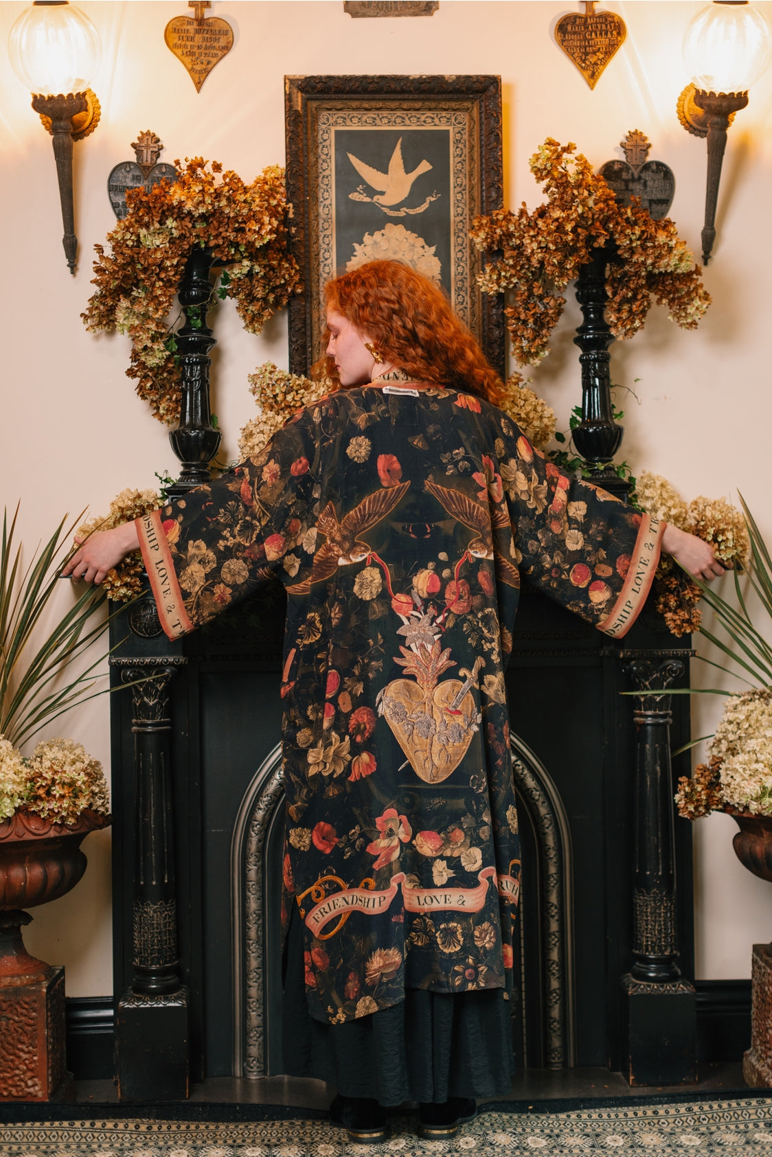Market Of Stars - ‘Heart of Gold’ Opera Duster Kimono Coat Robe - Sacred Heart