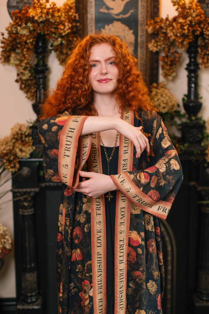 Market Of Stars - ‘Heart of Gold’ Opera Duster Kimono Coat Robe - Sacred Heart