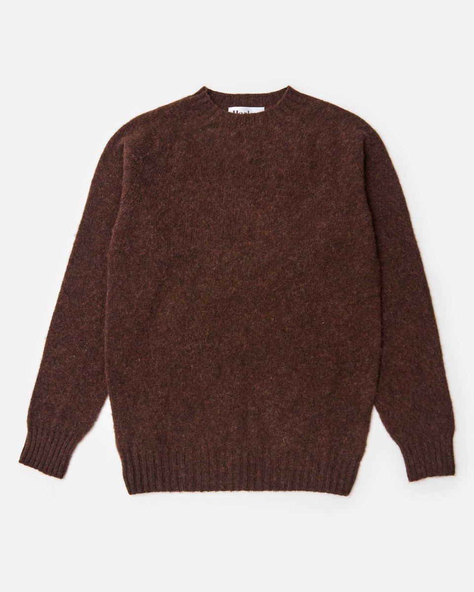 Harley of Scotland - Round Neck Shetland Sweater