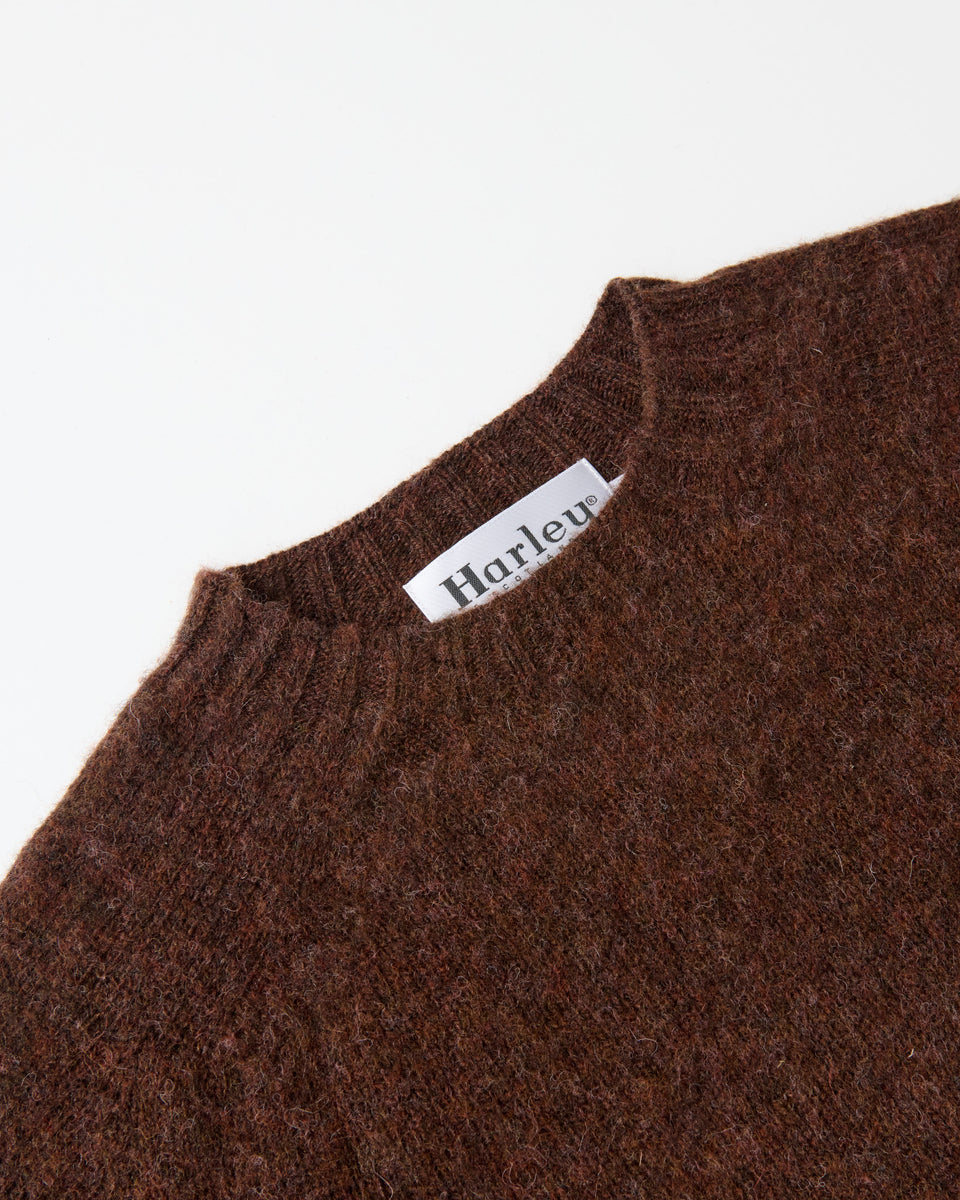 Harley of Scotland - Round Neck Shetland Sweater