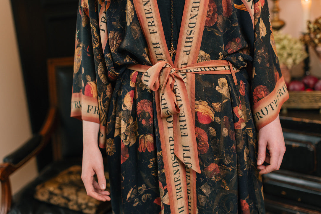 Market Of Stars - ‘Heart of Gold’ Opera Duster Kimono Coat Robe - Sacred Heart