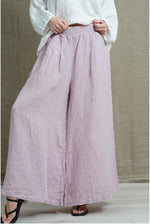 Rustic Linen ‘Mia/ Linen Pants - Chambray Fondant Pink