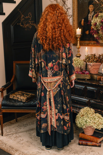 Market Of Stars - ‘Heart of Gold’ Opera Duster Kimono Coat Robe - Sacred Heart