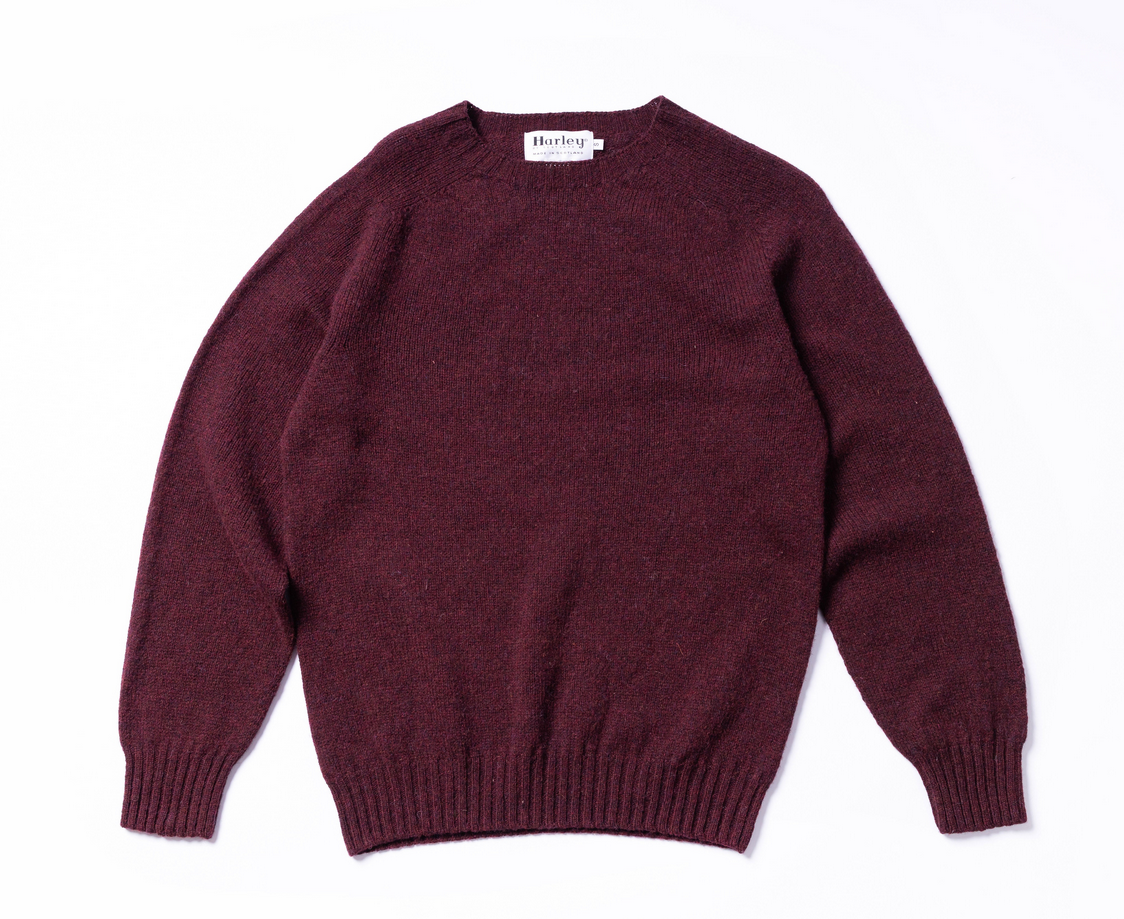 Harley of Scotland - Round Neck Shetland Sweater