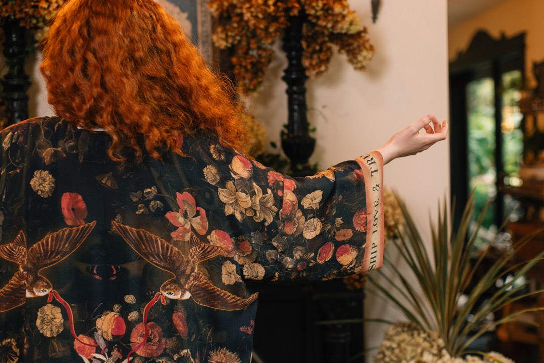 Market Of Stars - ‘Heart of Gold’ Opera Duster Kimono Coat Robe - Sacred Heart