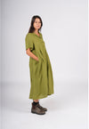 Montaigne ‘Vianne’ Linen Dress Pleats And Side Pockets - Various Colours