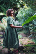 Montaigne ‘Vianne’ Linen Dress Pleats And Side Pockets - Various Colours