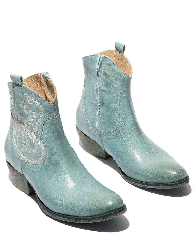 Fly London ‘Wami’ Western Boot - Sky Blue