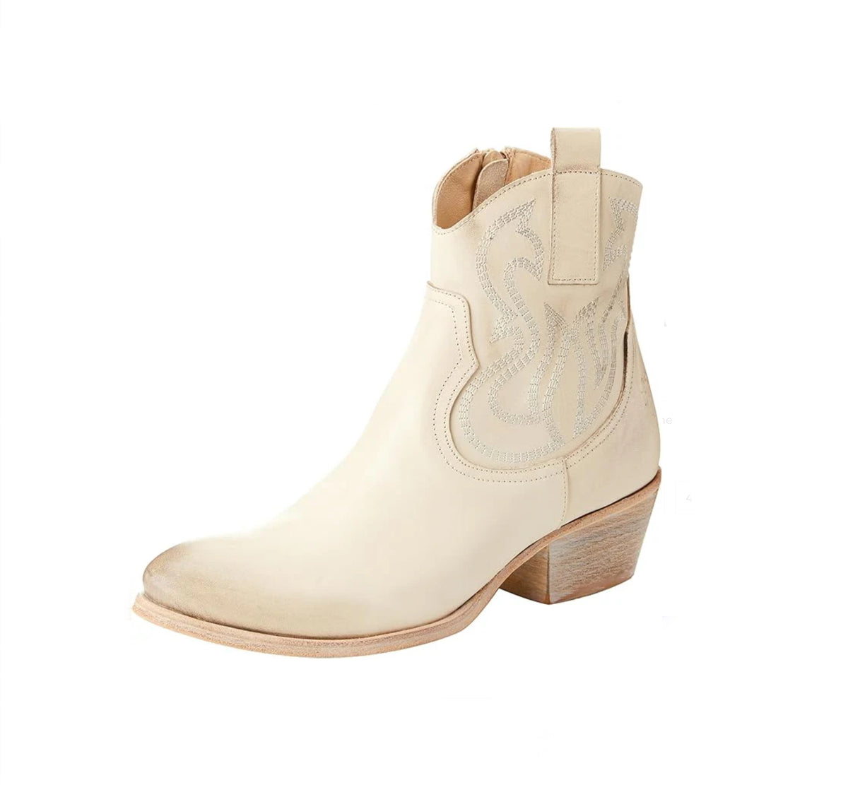 Fly London ‘Wami’ Western Boot - Off White - LAST PAIR - Size 39