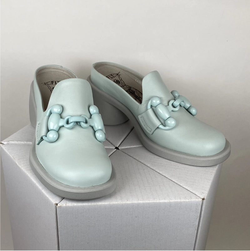 Fly London ‘Hami’ Leather Clogs Shoes - Mint