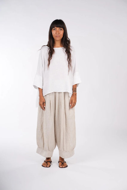 Montaigne -  Desi Pants in Fine Houndstooth French Linen - Various Colours