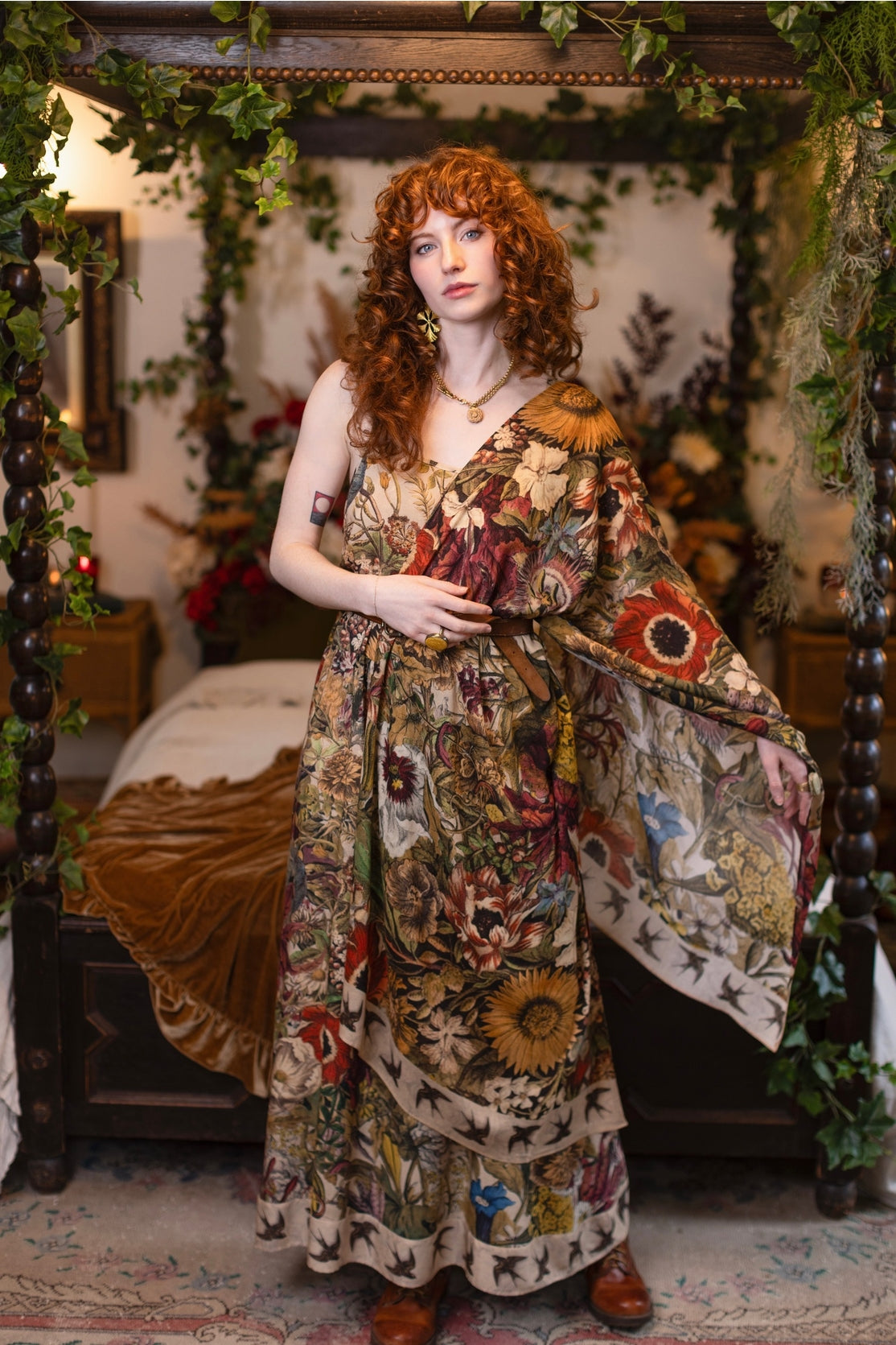 Market Of Stars - Scarf - Golden Hour/ Floral