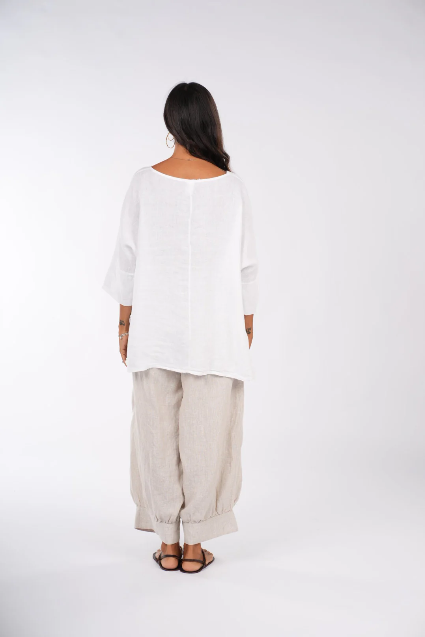 Montaigne -  Desi Pants in Fine Houndstooth French Linen - Various Colours
