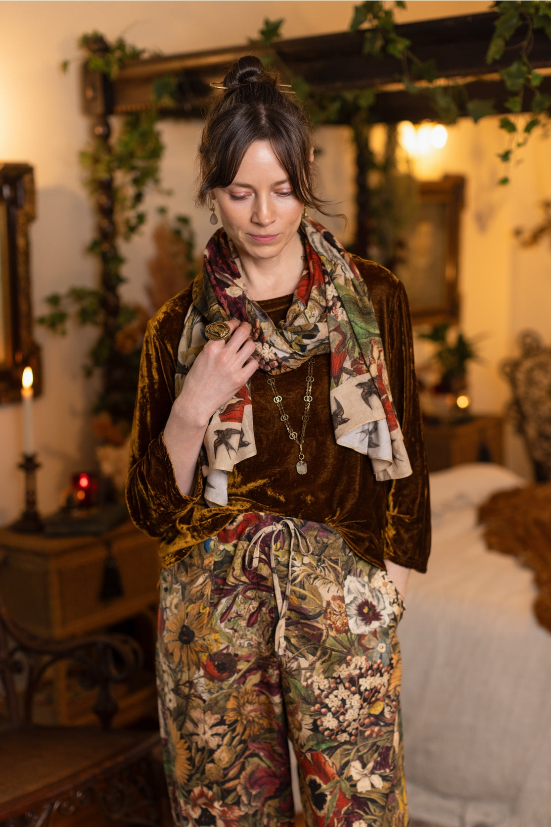 Market Of Stars - Scarf - Golden Hour/ Floral